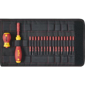 Wiha schroevendraaier & Bit Set slimVario 19-tlg. Falttasche