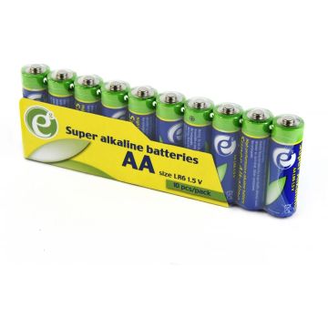 gembird Super-Alkali-AA-Batterien, 10er-Pack