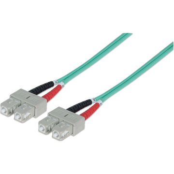 Intellinet LWL aansluitkabel SC/SC 2m Multimode OM3 aqua