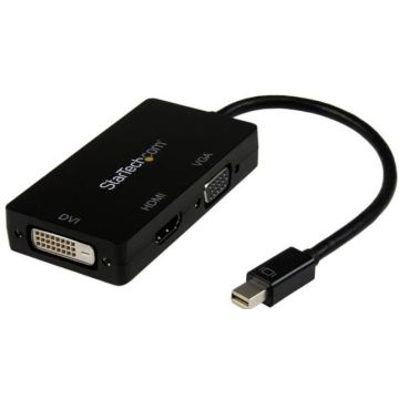 StarTech.com Travel A/V Adapter: 3-in-1 mDP to VGA / DVI / HDMI Converter - Videoconverter