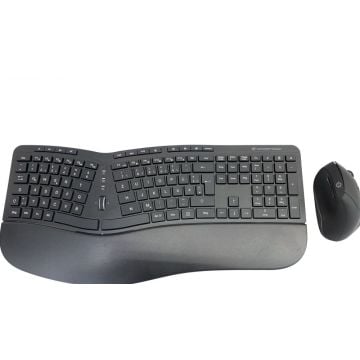 CONCEPTRONIC Wireless Keyboard+Mouse,ergo,Layout Duits zwart