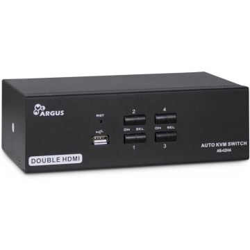 Inter-Tech KVM Switch KVM AS-42HA Metall