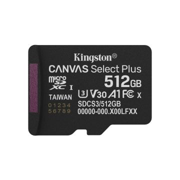 Kingston Canvas Select Plus Gen 3 512 GB zonder adapter - Flashgeheugenkaart