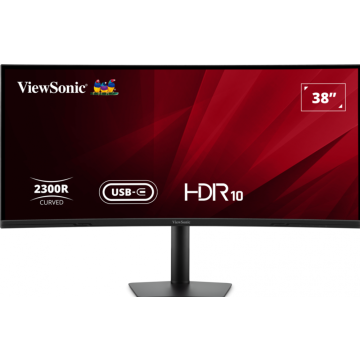 Viewsonic VA3820C, 96,5 cm (38"), 3840 x 1600 Pixels, Wide Quad HD+, LED, 4,785 ms, Zwart