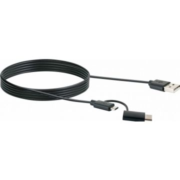 Schwaiger USB 3.1 Multi-Adapter Kabel USB 3.1 C 1m, zwart