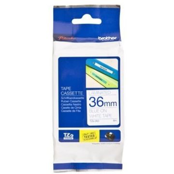 Brother TZe-263 - Blauw op wit