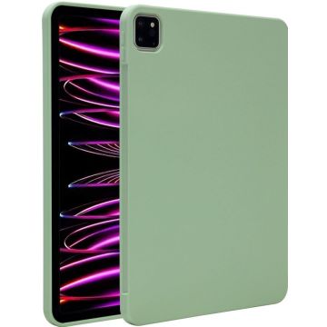 Accezz Liquid Silicone Backcover met penhouder iPad Pro 11 (2018/2020/2021/2022) - Lichtgroen