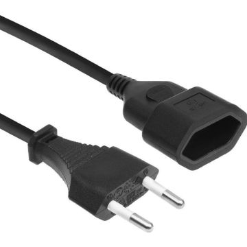 POWERCORD EURO EXT BK 0.2M. 1 stk