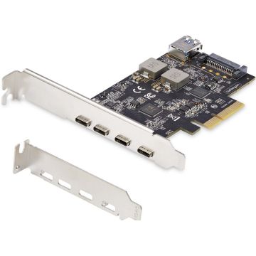 StarTech.com 5-Port USB PCIe Card, USB 3.2 10Gbps, PCI Express Card with 4x USB-C Ports, 1x USB-A Internal Port, USB PCIe Controller Card, WindowsmacOSLinux - USB-adapter