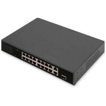 ZUB Digitus PoE Switch 16-port  1x GE RJ45,1x SFP