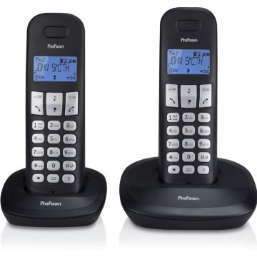 DECT telefoon duo, zwart