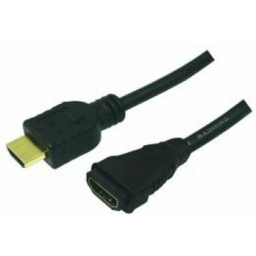 HDMI-Kabel LogiLink Ethernet A -> A St/Bu 5.00m Gold Verl.