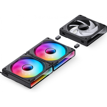 Jonsbo ZK-120BR 3 IN 1 Reverse Fan RGB Black - Ventilator