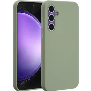 Accezz Liquid Silicone Backcover met MagSafe Samsung Galaxy S23 FE - Cooper Green