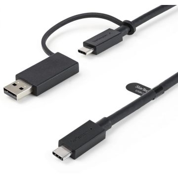StarTech.com 1m USB-C Kabel met USB-A Adapter Dongle - Hybride 2-in-1 USB C 