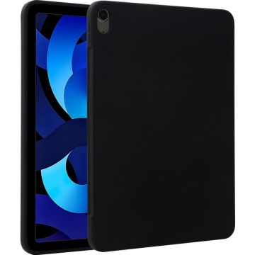 Accezz Liquid Silicone Backcover met penhouder iPad Air 11 inch (2024) M2 / Air 5 (2022) / Air 4 (2020) - Zwart