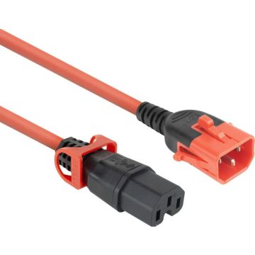 POWERCORD C14DL-C15L RED 3.00M. 1 stk