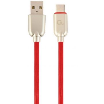 gembird Hochwertiges USB-oplaadkabel vom Type C, 2 m, rood