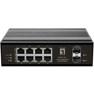 LevelOne Switch 10x Ge IGP-1031 PoE DIN-Rail,-40°C to 75°C