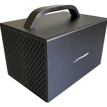 Behuizing 8.9cm (2x3,5"")LC-Power LC-35U3-RAID-4-HDMI