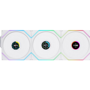 Lian Li UNI FAN TL Wireless ARGB Reverse Blade LCD White 3-IN-1 - Ventilator
