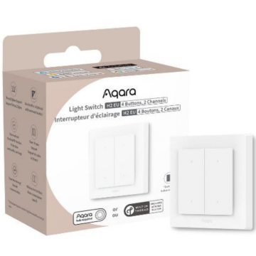 Aqara Light Switch H2 EU (4 Buttons, 2 Channels) - Slimme lichtschakelaar
