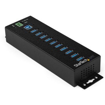 StarTech.com 10-poorts industriële USB 3.0 hub - inclusief externe voedingsadapter