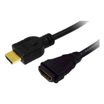Logilink HDMI-Kabel Ethernet A -> A St/Bu 2.00m Gold Verl.