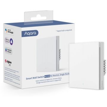 Aqara Smart Wall Switch H1 EU (No Neutral, Single Rocker) - Schakelaar