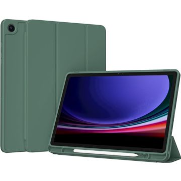 Accezz Smart Silicone Bookcase Samsung Galaxy Tab A9 Plus - Donkergroen