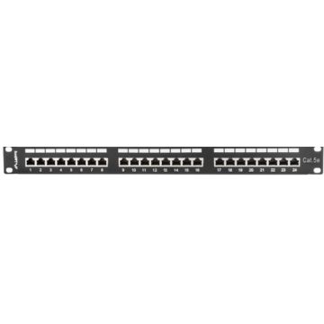 Lanberg Patchpanel 24-Port 1U 19" Cat. 5E FTP afgeschermd zwart