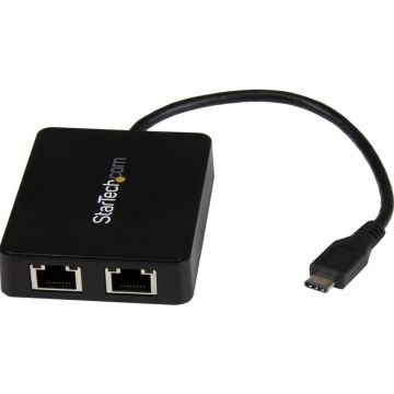 StarTech.com USB-C to Dual Gigabit Ethernet Adapter - USB type A port
