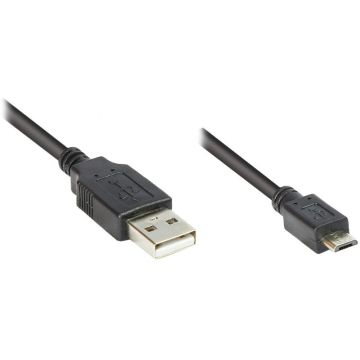 Good Connections USB2.0 Kabel A-Micro B zwart. 0,15m