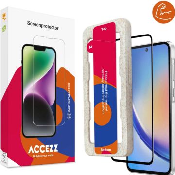 Accezz Triple Strong Full Cover Glas Screenprotector met applicator Samsung Galaxy A35 / A55 - Transparant