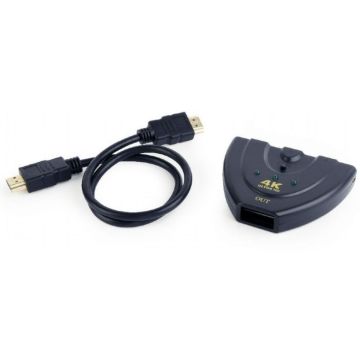 gembird HDMI-Schnittstellenschalter, 3 Ports, inkl. Kabel