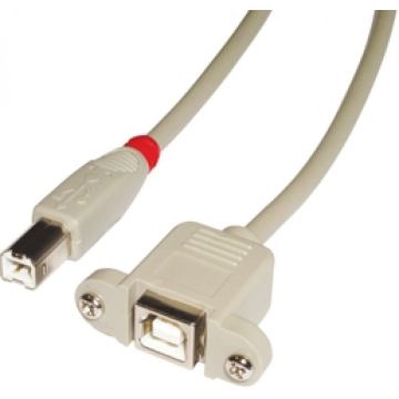 Lindy USB 2.0 verleng Type B/B M/F 0.5m