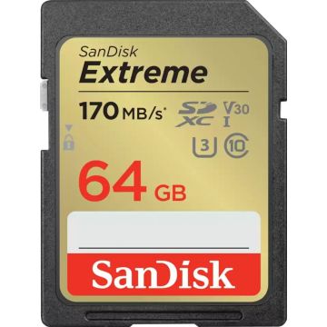 SanDisk Extreme SDXC V30 64GB - Flashgeheugenkaart