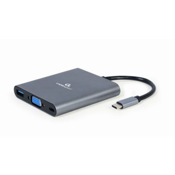 GEMBIRD USB Typ-C 6-in-1 Kombi Adapter spacegrau