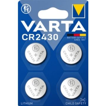 Varta batterij knoopcel CR2430 3V 290mAh Lithium 4St.