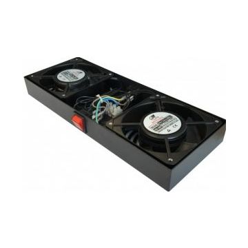 Danicom Fan-pakket met 2 ventilatoren wandkasten - zwart