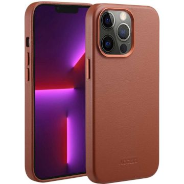 Accezz MagSafe Leather Backcover iPhone 13 Pro - Sienna Brown