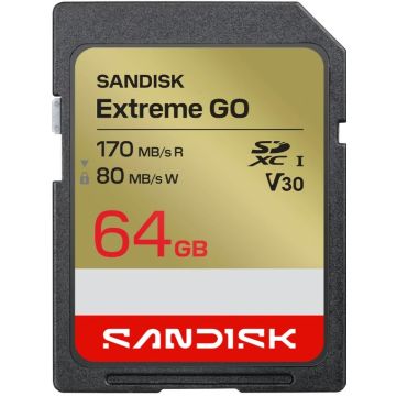 Sandisk Extreme GO SD 64GB - Flashgeheugenkaart