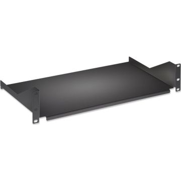 Halfzwevend Plateau, 19-Inch, 2HE, 400mm, 50Kg, Zwart