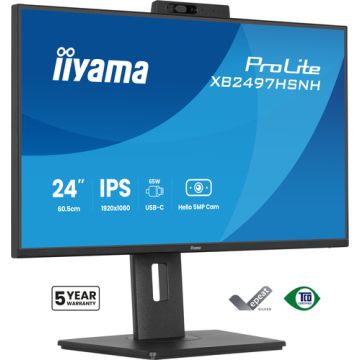 iiyama ProLite XB2497HSNH-B1 24IN IPS LCD 4MS 1920X1080 350CD/M2 HDMI/DP/USB 2 computer monitor 60,5 cm (23.8") 1920 x 1080 Pixels Full HD Zwart