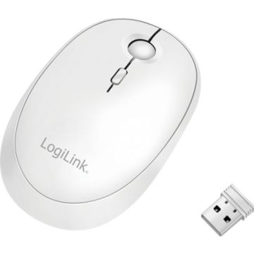 LogiLink Maus Funk & Bluetooth,2.4GHz,800/1200/1600dpi,weiß