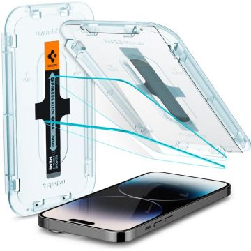 Spigen GLAS.tR EZ Fit - Schermbeschermer voor mobiele telefoon