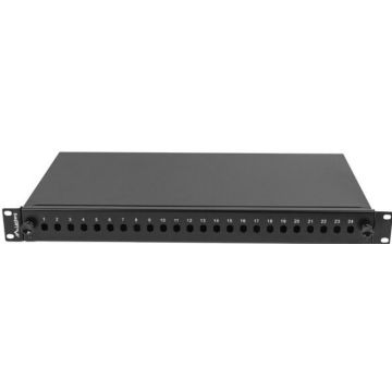 Lanberg 19" 1U FIBER PATCH PANEL 24XST / 24XFC BLACK + ACCES