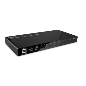 Lindy 4 Port HDMI 4K60, USB 3.0 and Audio - KVM Switch