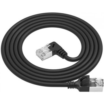 CAT6A U/FTP SLM R-ANG BK 1.50M. 1 stk