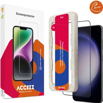 Accezz Triple Strong Full Cover Glas Screenprotector met applicator Samsung Galaxy S22 / S23 - Transparant
